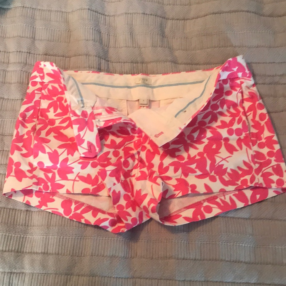Pink and white shorts